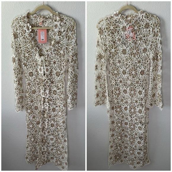 NWT CULT GAIA Ollie crochet-knit coverup SZ S - Picture 4 of 10